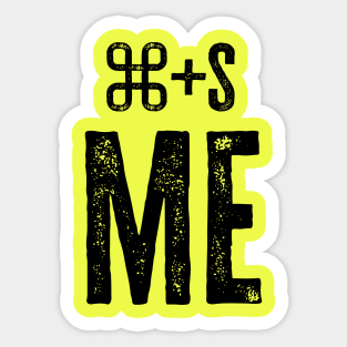 cmd+s me (light) Sticker